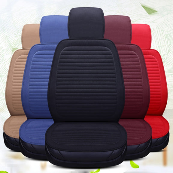 Car Four Seasons Linen Fabric Front Seat Cushion (Red)