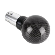 Universal Car Pressable Telescopic Carbon Fiber Gear Head Gear Shift Knob, Length: 9.5cm (Black)