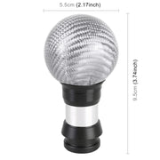 Universal Car Pressable Telescopic Carbon Fiber Gear Head Gear Shift Knob, Length: 9.5cm (Silver)