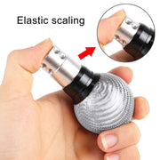 Universal Car Pressable Telescopic Carbon Fiber Gear Head Gear Shift Knob, Length: 9.5cm (Silver)