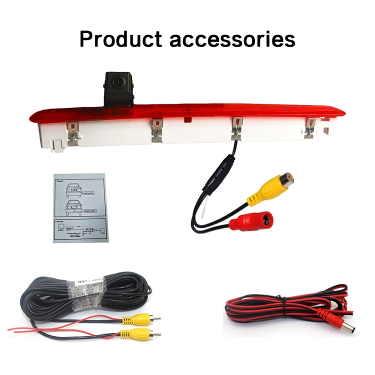 PZ473 Car Water-resistant 170 Degree Brake Light View Camera for Volkswagen T6 Single Door