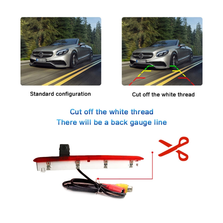 PZ473 Car Water-resistant 170 Degree Brake Light View Camera for Volkswagen T6 Single Door