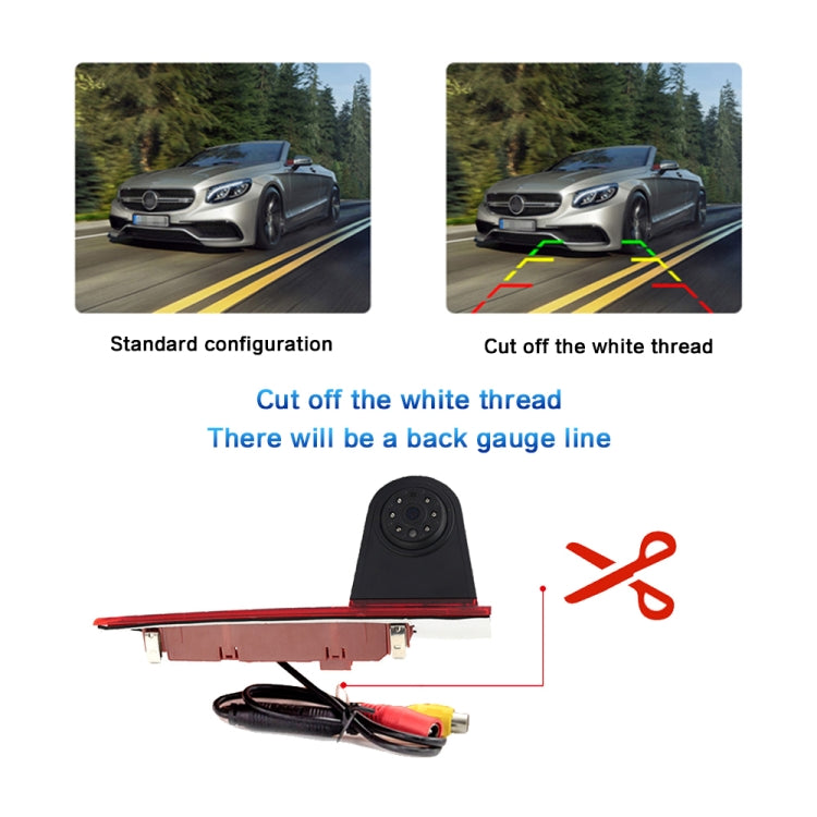PZ477 Car Water-resistant 170 Degree Brake Light View Camera for Ford Transit Custom