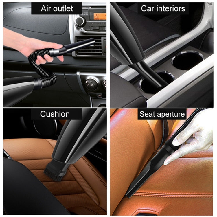 Eighth Generation Car Vacuum Cleaner 120W Wet and Dry Dual-use Strong Suction(White)