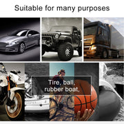 Car 12V Portable Inflatable Cylinder Pedal Digital Display Air Pump with Light