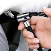 Car 12V Portable Inflatable Cylinder Pedal Digital Display Air Pump with Light & Tool Box