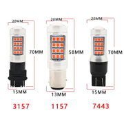 2 PCS 7443 DC12V / 2.2W Car Strobe Brake Lights with 42LEDs SMD-2835 Lamps(Red Light)