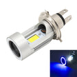 H4 DC12-80V / 20W / 6000K / 2000LM Motorcycle Headlight with Angel Eyes (Blue) - Headlights by PMC Jewellery | Online Shopping South Africa | PMC Jewellery | Buy Now Pay Later Mobicred