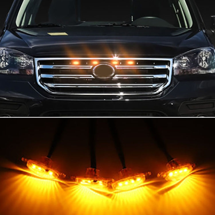 DC12V / 6W 4 in 1 Front Grille Warning Light for Ford Raptor F150 2017-2019 (Yellow)