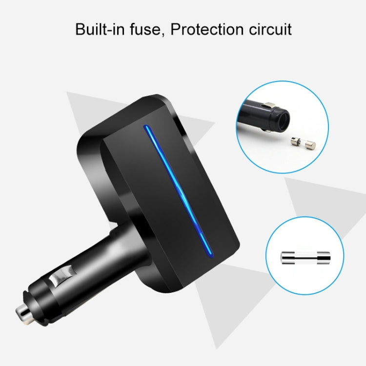 SHUNWEI SD-1918 80W 3.1A Car 2 in 1 Dual USB Charger (White)