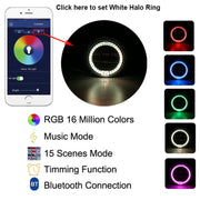 2 PCS DC12V-30V / 30W / 3A / 1440LM 12LEDs  4 inch Car LED Colorful Fog Light, Style: White Background (White Light)