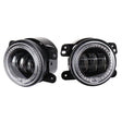 2 PCS DC12V-30V / 30W / 3A / 1440LM 12LEDs  4 inch Car LED Colorful Fog Light, Style: Black Background(White Light) - Fog / Driving Lights by PMC TechLife | Online Shopping South Africa | PMC TechLife | Buy Now Pay Later Mobicred