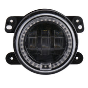 2 PCS DC12V-30V / 30W / 3A / 1440LM 12LEDs  4 inch Car LED Colorful Fog Light, Style: Black Background(White Light)