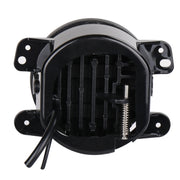 2 PCS DC12V-30V / 30W / 3A / 1440LM 12LEDs  4 inch Car LED Colorful Fog Light, Style: Black Background(White Light)