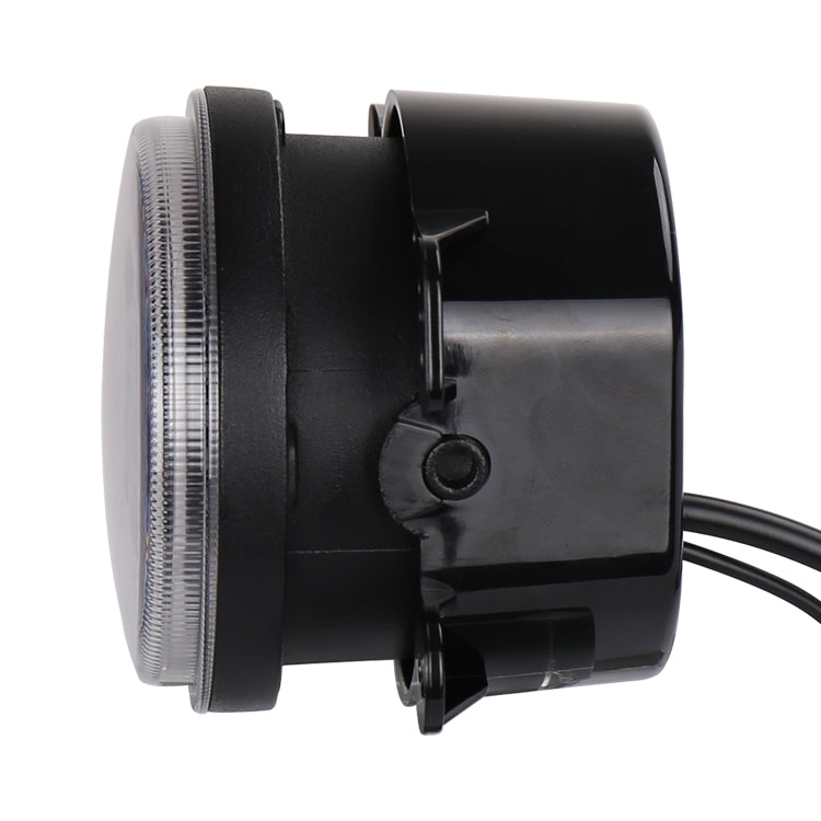 2 PCS DC12V-30V / 30W / 3A / 1440LM 12LEDs  4 inch Car LED Colorful Fog Light, Style: Black Background(White Light)