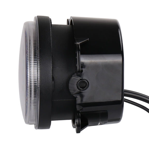 2 PCS DC12V-30V / 30W / 3A / 1440LM 12LEDs  4 inch Car LED Colorful Fog Light, Style: Black Background(White Light)