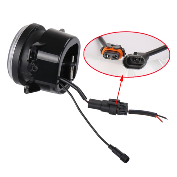 2 PCS DC12V-30V / 30W / 3A / 1440LM 12LEDs  4 inch Car LED Colorful Fog Light, Style: Black Background(White Light)