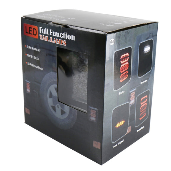 1 Pair 15W DC 12V IP67 4 in 1 Car LED Tail Lights / Driving Lights / Brake Lights/Turn Reverse, European Version