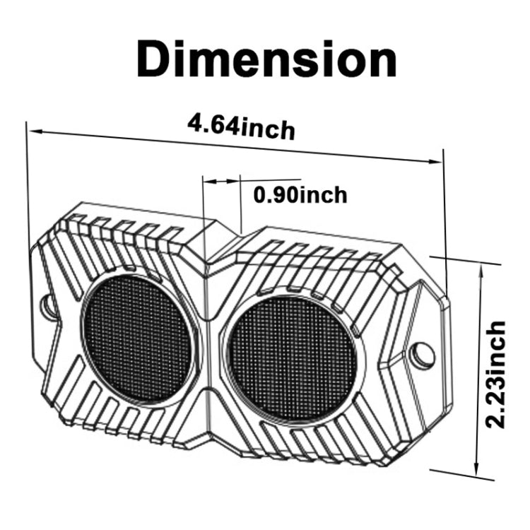 18W DC 12-24V 1.2A LED Double Row Car Bottom Light / Chassis Light / Yacht Deck Atmosphere Light (Yellow Light)