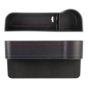 2 PCS Car Multi-functional Principal And Deputy Driver Seat Console Leather Box (Black)