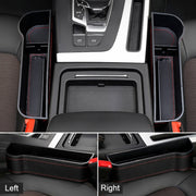 2 PCS Car Multi-functional Principal And Deputy Driver Seat Console Leather Box (Black)