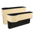 2 PCS Car Multi-functional Principal And Deputy Driver Seat Console Leather Box (Beige) - free shipping - PMC TechLife - Order now!