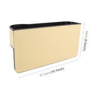 2 PCS Car Multi-functional Principal And Deputy Driver Seat Console Leather Box (Beige)