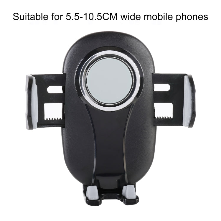 ZP-X0466 Car 360 Degree Rotating Telescopic Folding Round Suction Cup Mobile Phone Holder(Grey)