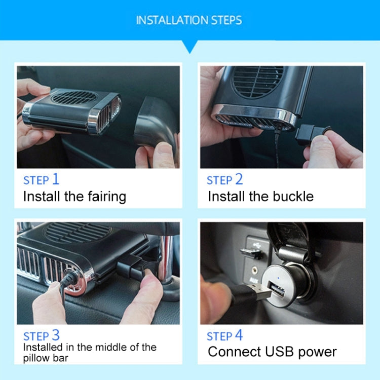 Car Electrical Appliances, 5W Car Fan Cooling Artifact For Car radiating Seat Cushion (White)