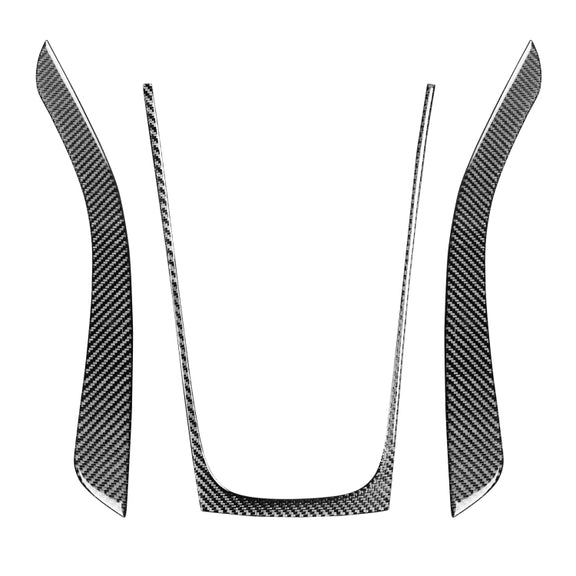 3 in 1 Car Carbon Fiber Gears Panel Decorative Sticker for Audi A5 Hard Top 2008-, Left and Right Drive Universal