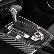 3 in 1 Car Carbon Fiber Gears Panel Decorative Sticker for Audi A5 Hard Top 2008-, Left and Right Drive Universal
