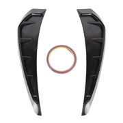 2 PCS Car Soft Silicone Decorative Sticker Outside Sticker, Bright Black