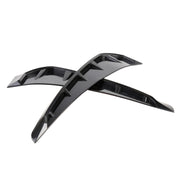 2 PCS Car Soft Silicone Decorative Sticker Outside Sticker, Bright Black