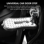 Multi-functional Car Door Sill Step Pedals Pads with Safety Hammer(Black)