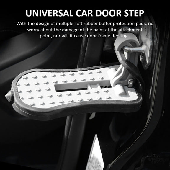 Multi-functional Car Door Sill Step Pedals Pads with Safety Hammer(Black)