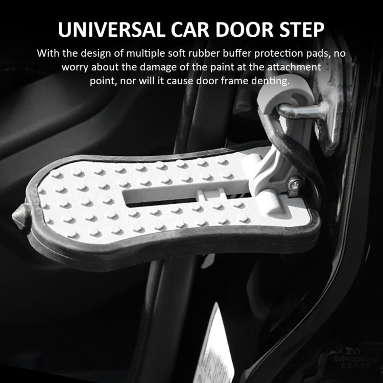 Multi-functional Car Door Sill Step Pedals Pads with Safety Hammer(Black)