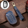 Hallmo Car Cowhide Leather Key Protective Cover Key Case for Hyundai IX35 B Style(Blue) - Car Key Cases by Hallmo | Online Shopping South Africa | PMC TechLife | Buy Now Pay Later Mobicred