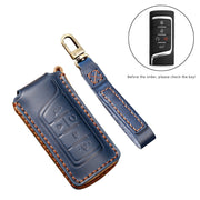 Hallmo Car Cowhide Leather Key Protective Cover Key Case for Trumpchi GS4 2021 B Style(Brown)