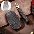 Hallmo Car Cowhide Leather Key Protective Cover Key Case for Geely Emgrand C Style(Black) - Car Key Cases by Hallmo | Online Shopping South Africa | PMC TechLife | Buy Now Pay Later Mobicred