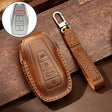 Hallmo Car Cowhide Leather Key Protective Cover Key Case for Geely Emgrand C Style(Brown) - Car Key Cases by Hallmo | Online Shopping South Africa | PMC TechLife | Buy Now Pay Later Mobicred