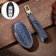 Hallmo Car Cowhide Leather Key Protective Cover Key Case for Nissan Sylphy 2-button(Blue) - free shipping - PMC TechLife - Order now!