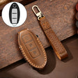 Hallmo Car Cowhide Leather Key Protective Cover Key Case for Nissan Sylphy 2-button(Brown) - Car Key Cases by Hallmo | Online Shopping South Africa | PMC TechLife | Buy Now Pay Later Mobicred