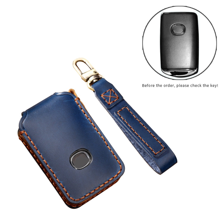 Hallmo Car Cowhide Leather Key Protective Cover Key Case for New Mazda Axela(Brown)