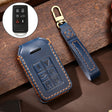 Hallmo Car Cowhide Leather Key Protective Cover Key Case for Volvo 6-button(Blue) - free shipping - PMC TechLife - Order now!