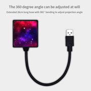 C208 5V 0.1W IPX4 USB Car Rotating Star Lights Red Blue Starry Sky Atmosphere Lamp