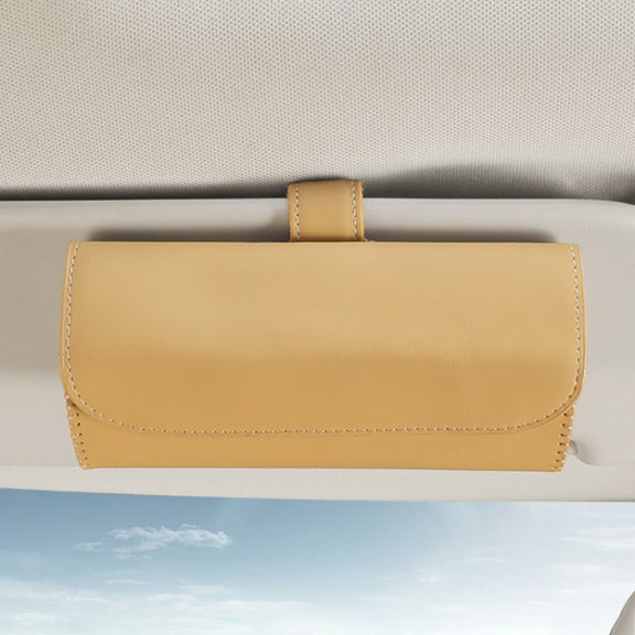 533 Car Glasses Storage Bag Glasses Box (Beige)