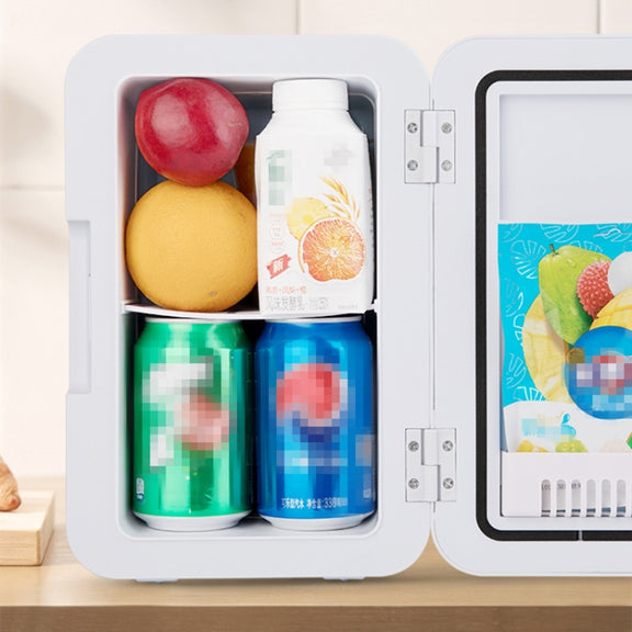 8L 37-48W Car / Home Mini Refrigerator(White)