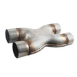 Dual 2.5 inch Car Universal 304 Stainless Steel X-type Exhaust Pipe - Exhaust Pipes by PMC TechLife | Online Shopping South Africa | PMC TechLife