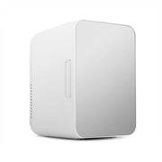 8L 37-48W Tempered Glass Panel Car / Home Mini Refrigerator US Plug(Silver)