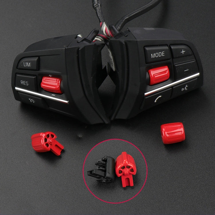 2 PCS Car Multi-functional Steering Wheel Rubber Button for BMW F10 / F07 / F02, Left and Right Drive Universal (Black)